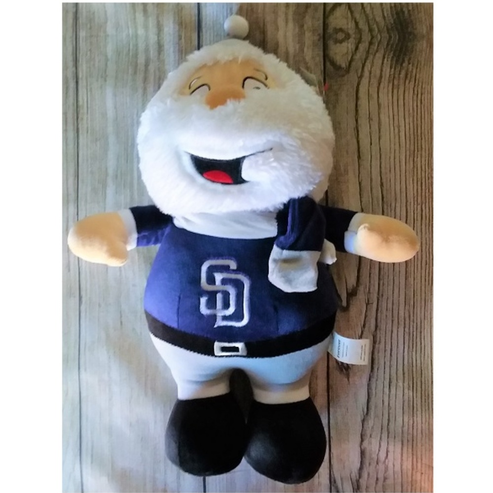 San Diego Padres 15" Heavy Foot Plush Santa Claus